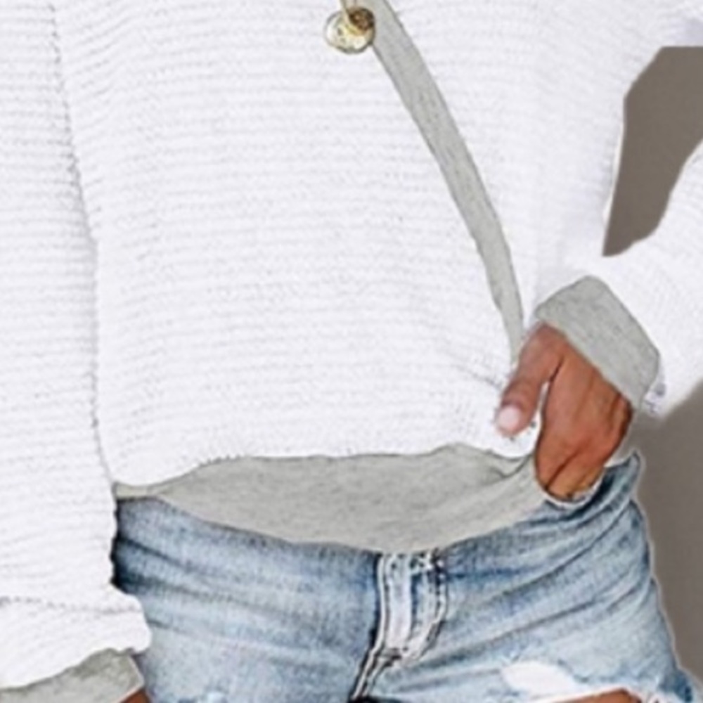 Waffle knit top womens - Picture 2 of 2